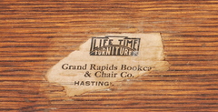 Lifetime Furniture Company paper label.